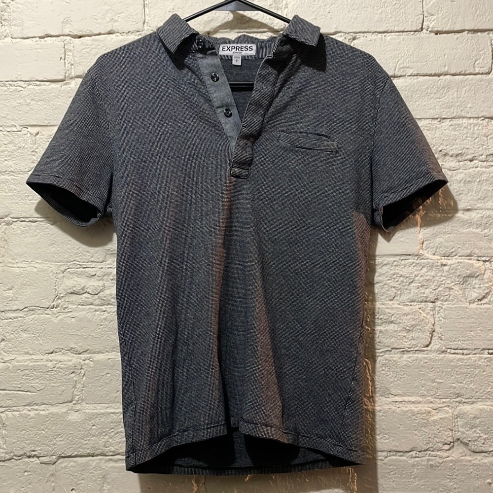 Express Stretch Collared Shirt. Men’s Size Small. Grey